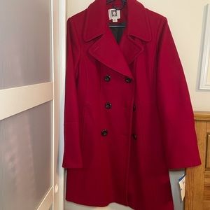 Anne Klein Red Women’s Peacoat